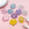 5 Colgantes de Resina de Colores con Imitación de Concha de Perla para Bolsas DIY, Cadenas para Teléfono Móvil, Llaveros, Accesorios de Joyería, Materiales