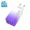 Cargador Rápido de Doble Puerto Pd+1Usb con Diseño de Concha Degradada Adaptador de Corriente 5V2A Acc Cabezal de Carga Estándar Europeo y Americano