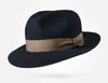 Amazon Lazada Sombrero de Fieltro de Lana Transfronterizo Estilo Retro Británico 100% Lana Sombrero de Jazz para Hombre Sombrero Caliente de Otoño e Invierno Europeo y Americano