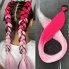 Peluca de Fibra Sintética de Exportación de una Pieza Cola de Caballo Morada Colorida Banda Elástica para el Cabello Atadura para el Cabello Cola de Caballo Colorida