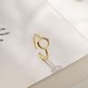 Anillo Ganjia de plata S925 geométrico temperamento hueco anillo redondo apertura ajuste sentido simple moda Nuevo