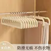 Cabide Aveludado para Casa, Sem Marcas, Não Deformável, Antiderrapante, Adequado para Dormitório, Dupla Utilização para Roupas Molhadas e Secas, Armazenamento de Guarda-Roupa, Luxo Leve