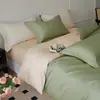 Juego de cuatro piezas de algodón 100S de algodón puro de 100 hilos de algodón de fibra larga de Xinjiang color puro doble juego de sábanas para cama