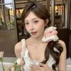 2025 Novo Estilo Coreano Laço Corda de Cabelo Renda Elástico de Cabelo Rabo de Cavalo Feminino Corda de Cabelo Elástico de Borracha Floresta Acessórios de Cabelo