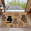 Felpudo de coco artificial estilo caricatura para puerta de entrada de casa, felpudo rascador de suciedad antideslizante, felpudo quita polvo para la entrada del pasillo