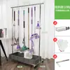 Suporte para Mop de Aço Inoxidável Suporte para Vassoura Rack de Armazenamento Móvel Suspenso Gancho Sem Furo Ferramentas de Organização para Banheiro com Drenagem