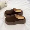 Sandalias sin cordones de suela gruesa y punta cerrada para mujer, nueva colección de otoño 2026, zapatos slip-on de moda, zapatos planos de plataforma