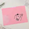 Calça Rosa Fofa de Gatinho Desenho Animado com Cordão e Bolso com Aba Textura Fosca Sacola Plástica para Levar Comida Rápida Sacola de Ombro Sacola de Compras