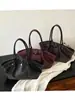 Bolso Tote Textura Tejida Retro Coreana Temperamento Mujer Otoño Temprano 2025 Gran Capacidad Casual Viaje Diario Bolso de Hombro Único