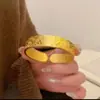 Ouro de Areia Vietnamita Cobre Banhado a Ouro Oito Tesouros Palavras Auspiciosas Lótus Pulseira Retrô Superfície Larga Pulseira de Bênção Ao Vivo Atacado Transfronteiriço