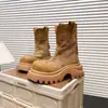 2026 Primavera/Verão Novo Estilo Comércio Exterior 2026 Estilo Britânico Sapatos Femininos de Solado Grosso Botas Fashion Casuais Retro Curtas Transfronteiriços