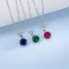 Collar de Plata S925 con Diamante Único de Seis Garras y Gema Cultivada, Múltiples Opciones de Color, Collar Sencillo y Versátil para Clavícula Femenina, Directo de Fábrica