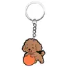 Llavero de Perrito Nuevo Lindo Transfronterizo Colgante de Llave de Goma Suave de PVC Accesorios Pequeña Decoración Colgante Venta al por Mayor de Fábrica