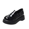 Mocasines de Piel Genuina para Mujer Estilo Nuevo 2024 con Aumento Oculto de Altura, Zapatos Británicos Shallow Slip-On, Tallas Pequeñas