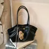Bolso Tote Bandolera de Gran Capacidad para Mujer 2025 Invierno Nueva Moda Plisado Retro Bolso de Axila Estilo Extranjero Bolso de Hombro