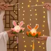 Linterna de Loto Festival de Medio Otoño 2026 Modelo Nuevo Portátil Luminosa Estilo Antiguo Varilla Giratoria Linterna de Conejo Producto Terminado Linterna Portátil Conejo de Jade