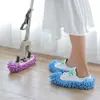 Venta al por mayor del fabricante Limpieza de pisos Desmontables y lavables Zapatillas Mopa Chenilla Perezosas Zapatillas Mopa Cubierta para Mopa