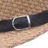 Sombrero de jazz para hombre, de cuero rizado, con hebilla, parasol, protector solar de verano, transpirable, de paja, para playa y pareja.