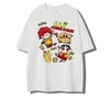 Camiseta Casual de Manga Corta de Algodón 100% Vintage de Calle Verano para Mujer Ins Trendy Nicho Versátil Único