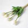 Buquê de tulipas com 5 cabeças, sensação hidratante, flor de silicone falsa, flor artificial, decoração de casamento para casa, presente, atacado