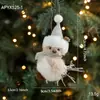Adorno de Pájaro Pequeño de Felpa Gris Rama Pino Artificial Cono de Pino Tela Árbol de Navidad Adorno de Gorrión Sombrero Exhibición de Ventana