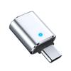 Adaptador OTG luz brillante teclado ratón tableta conexión disco USB USB3.0 hembra a tipo C macho tarjeta