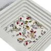 Color Mixto 3x6 Hoja de Arce Cristal K9 Premium Facetado Flatback Pedrería Calabaza Hoja Pedrería para Uñas Venta al por Mayor