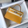 Nova Bolsa Kelly Mini de Couro Genuíno Segunda Geração Estampa de Palma Couro de Vaca Bolsa de Ombro para Mulheres Moda Clássica Versátil Bolsa Transversal