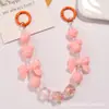 Nuevo Lindo Colorido Carrillón de Viento Llavero Colgante con Cuentas de Acrílico Tendencia Popular Accesorio para Bolso Correa para Teléfono