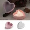 DIY Pegamento Cemento Yeso Corazón Asimétrico Mini Cuenco Taza para Velas Adornos de Yeso Molde de Silicona para Espejo