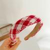 Diadema Roja Ankesela Otoño e Invierno Navidad Esponja Roja Estilo Pequeño Fragante Diadema Pasador de Pelo de Alta Gama Recogido de Cabello Retro Tocado