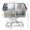 Piscina de Acero Inoxidable 304 para Baño de Mascotas Piscina Gruesa Resistente Duradera para Lavar Perros Baño con Elevación Eléctrica