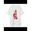 Camiseta de manga corta 100 % algodón, novedad de verano 2025, ropa de trabajo holgada y versátil, estilo informal y divertido para mujer.