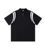 40 Piezas de Polos de Color Bloqueado de Moda de 220g con Cremallera, Corte Holgado, Diseño Moderno y Cremallera Ykk, Estilo Unisex