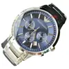 Reloj Clásico para Hombre de Tres Ojos y Tres Agujas Modelo Casual de Negocios 2448 Correa de Acero 2434