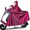 Impermeable para Vehículo Eléctrico, Estilo Padre e Hijo, Para una o Dos Personas, Poncho de Lluvia Extragrande, Protección Larga contra la Lluvia para Moto y Scooter Eléctrico, Cubre todo el Cuerpo contra Lluvia Fuerte