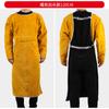 Ropa Protectora de Cuero de Vaca Resistente al Desgaste, Aislante al Calor, Anti-Quemaduras y de Alta Temperatura para Soldador, Delantal de Soldador con Vestimenta Inversa, Ropa de Trabajo para Soldadura por Arco de Argón