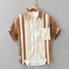 Camisa de Manga Corta Estampada Tie-Dye Estilo Japonés para Hombre, Tendencia de Verano Holgada Casual Juvenil de Alta Gama Elegante