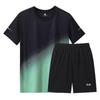 Ropa deportiva de secado rápido para hombre, de seda helada, para otoño e invierno, de manga corta, para correr por la mañana, con plumas, para entrenamiento de baloncesto