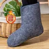 Calcetines de fieltro de lana, Engrosados y cálidos, Calcetines de fieltro para minería, Cubrebotas de lluvia para hombre, Calcetines pegajosos resistentes al desgaste, Calcetines para mineros de carbón