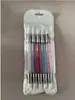 Set de Plumas de Silicona para Manicura de Doble Punta, Polvo Mágico Espejo Difuminado, Pluma de Silicona Multifuncional para Mezclar Pegamento, Punteado, Taladro, Relieve