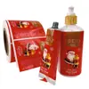 Producción de Etiquetas para Champú y Gel de Ducha Pegatina Autoadhesiva de PVC Rectangular Color Spot Estampado en Caliente Rollo