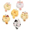 Accesorios de Resina DIY Colgante de Gato Lindo Donut Pulsera Llavero Collar Colgante Decorativo W456