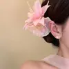 Novo Prendedor de Cabelo Floral Estilo Chinês para a Parte de Trás da Cabeça, Acessório de Cabelo Versátil com um Toque Super de Fada, Alto Padrão, Novo Ornamento de Cabelo de Primavera para Mulheres