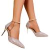 2025 Nuevos Zapatos de Tacón Alto de Verano Huecos Trabajo Profesional Punta Afilada Zapatos de Aguja