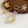 Pulseira Aberta de Braço Estilo Metal Floral Transfronteiriça Europeia e Americana, Pulseira de Estilo Minimalista Único, Joia de Luxo Leve de Alta Qualidade para Mulheres