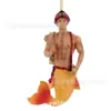 Pingente de Sereia Masculina Desenho Animado Enfeite de Natal Pingente Decoração de Árvore de Natal Espelho Retrovisor de Carro Presente de Feriado
