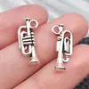Símbolos de Instrumentos Musicales de Plata Antigua Colgante Retro Joyería de Aleación Colgante Accesorios para Pulsera Collar Llavero DIY