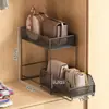 Organizador de almacenamiento de bolsas, estante con paneles divisores, vitrina, estante de múltiples niveles extraíble para ahorrar espacio para armario