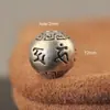 Yabin Retro Plata de Ley 999 Cuentas de Transferencia Hecho a Mano DIY Pulsera de Cuentas Budista Cuentas Espaciadoras de Plata Accesorios de Plata